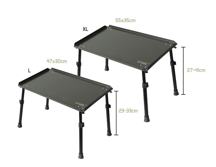 Kaprařský stolík Delphin STEELS XL 55x35cm